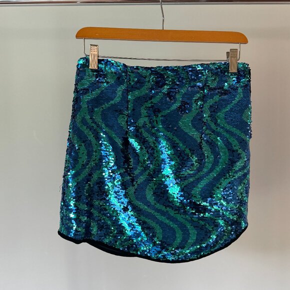 NWT Zara Sequin High Waisted Mini Skirt - Picture 2 of 8
